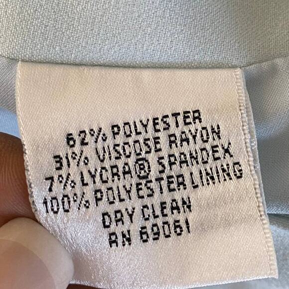 Talbots Womens Pants Stretch Straight Leg Side Zip Baby Light Blue Size 6 - Picture 8 of 9